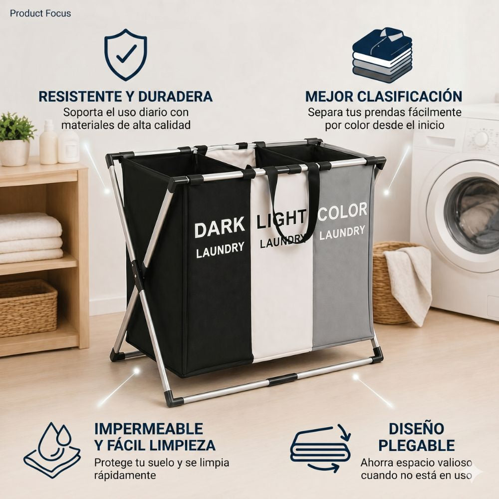Canasta Plegable | "Organiza por Color y Mantén tu Hogar Impecable"
