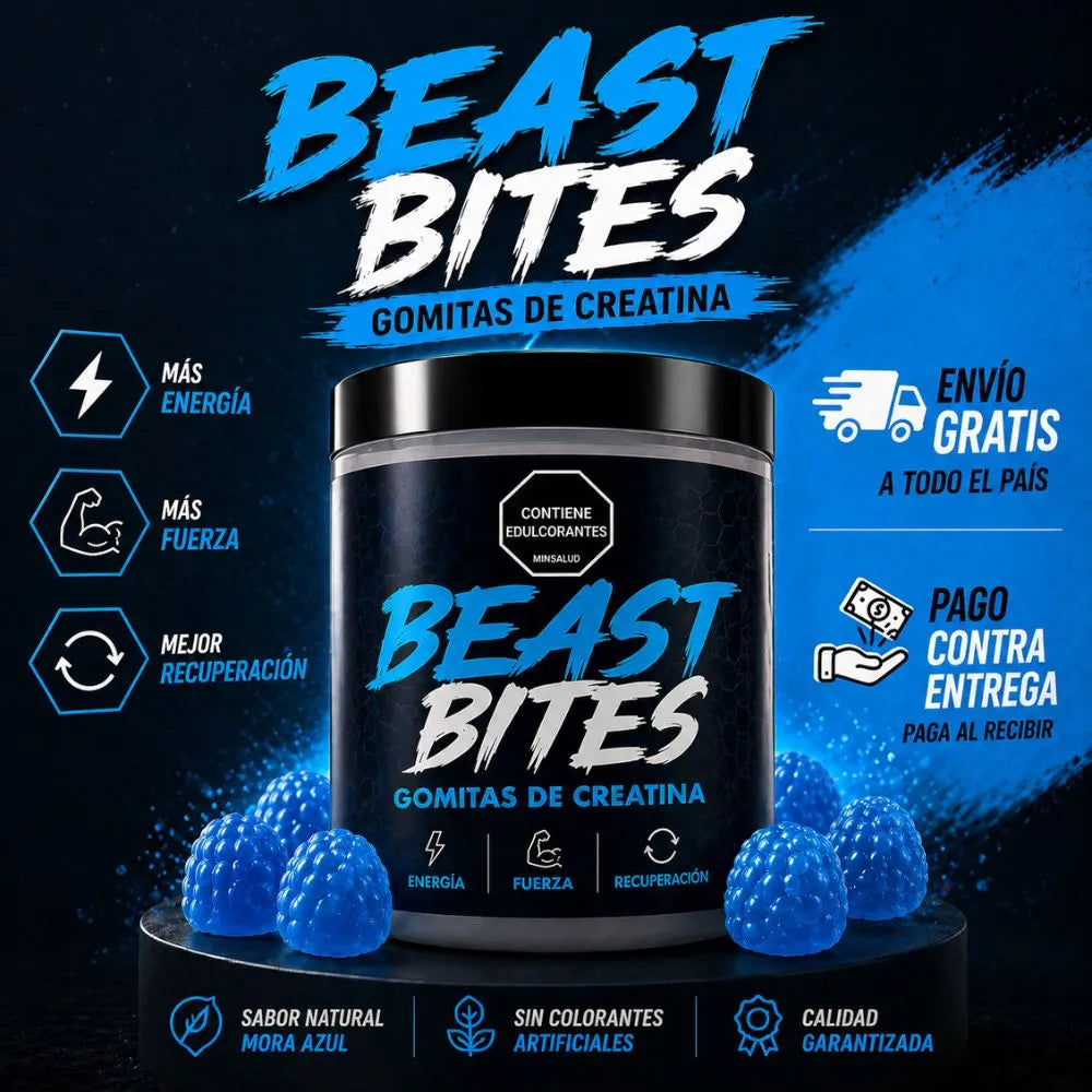BEAST BITES | Gomitas de Creatina - Recuperación Acelerada para Entrenar sin Pausas.