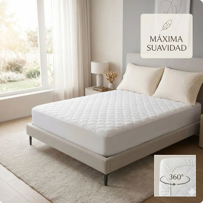 😴 Protector de Colchón Antifluidos + Funda x2 | Cuidado Total Contra Manchas y Humedad.👌