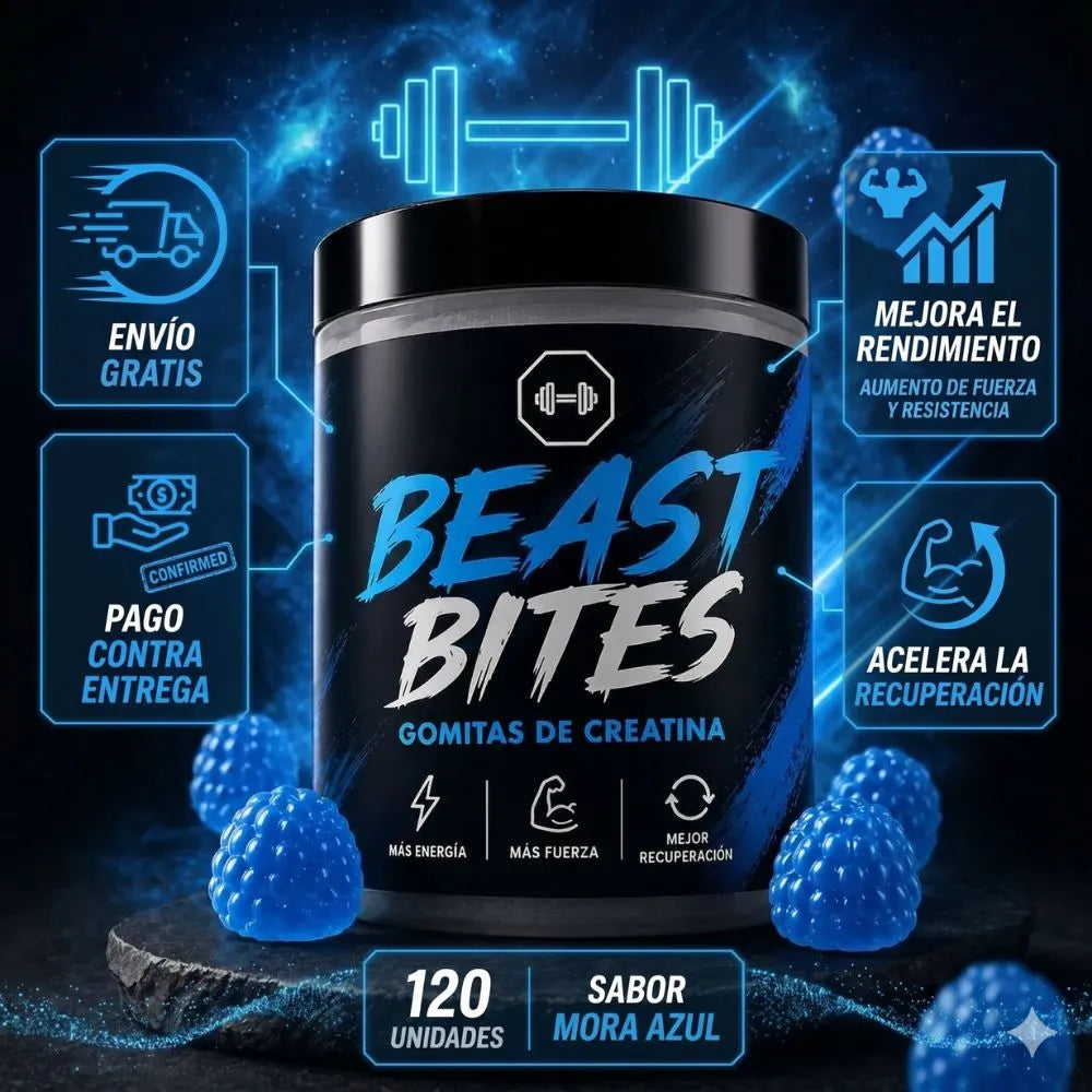 BEAST BITES | Gomitas de Creatina - Recuperación Acelerada para Entrenar sin Pausas.