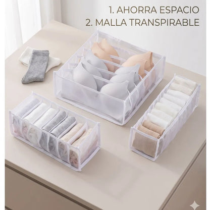 👙 Organizador de Ropa Interior x3 PCS🩱 | Dile adiós al caos y mantén cada prenda en su lugar.