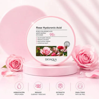 Bioaqua Parches de Rosa Ácido Hialurónico x60 PCS | "Reduce ojeras y líneas de expresión"