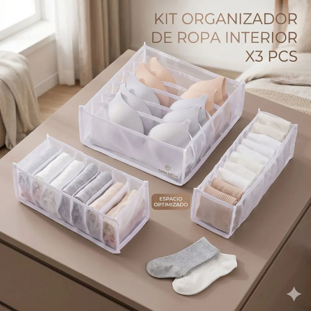 👙 Organizador de Ropa Interior x3 PCS🩱 | Dile adiós al caos y mantén cada prenda en su lugar.