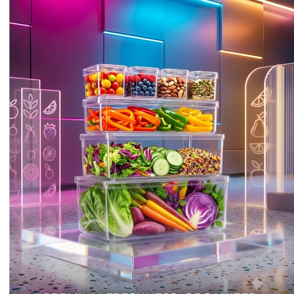 Organizadores De Nevera x7pcs | "Alimentos frescos, visibles y organizados"