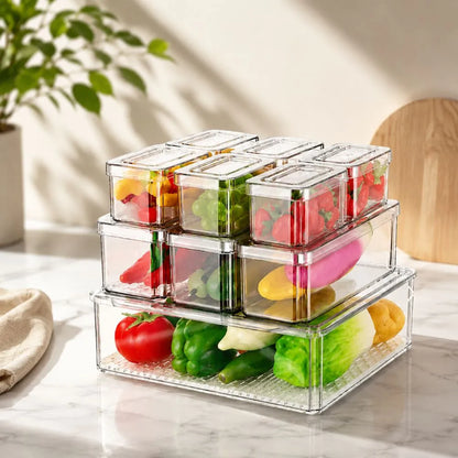 Organizadores De Nevera x7pcs | "Alimentos frescos, visibles y organizados"
