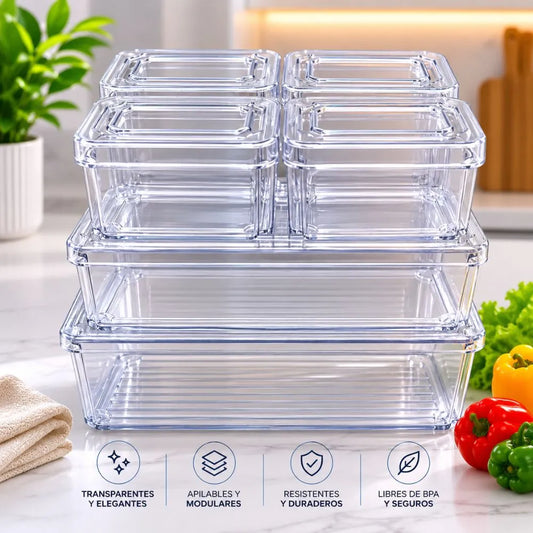 Organizadores De Nevera x7pcs | "Alimentos frescos, visibles y organizados"