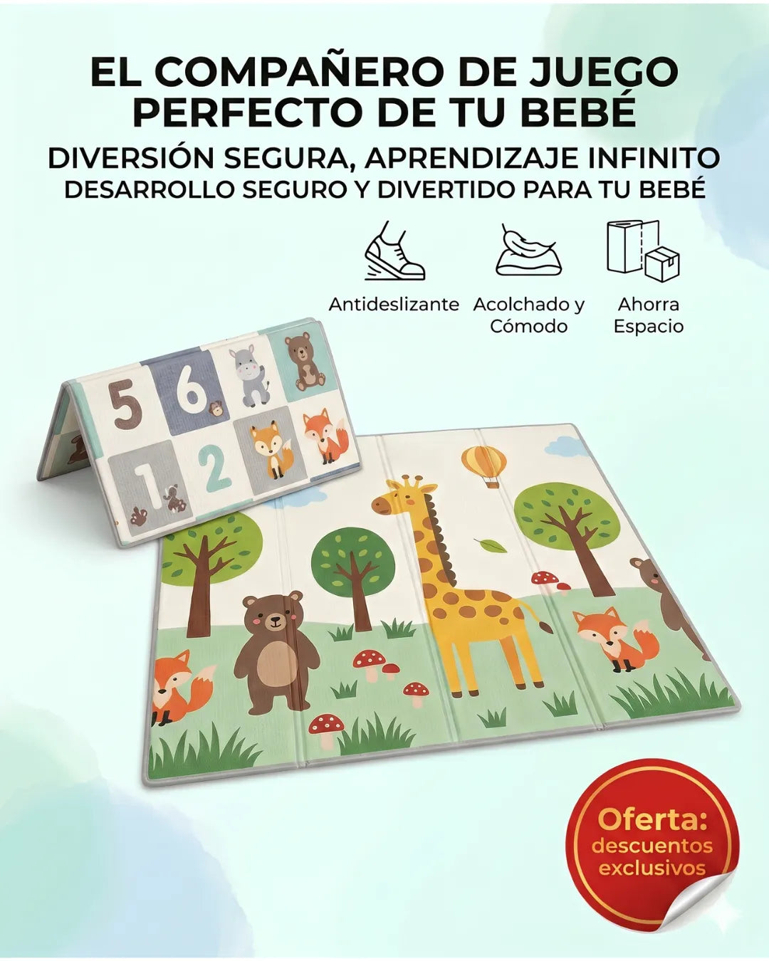 🏖️ Tapete Colchoneta Bebés | "Estimula su desarrollo con diversión total para tu bebe"