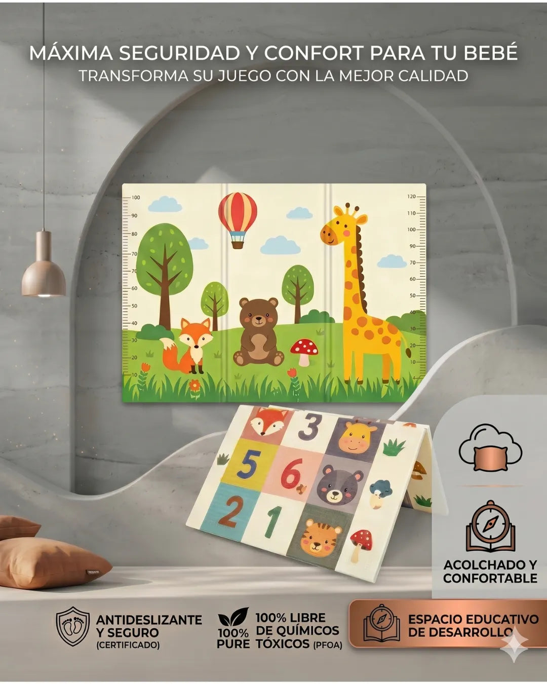 🏖️ Tapete Colchoneta Bebés | "Estimula su desarrollo con diversión total para tu bebe"