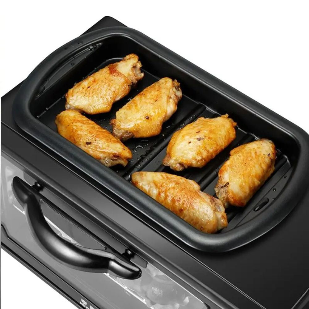 ♨️ SincroCook | Horno 3 en 1 | "Desayuno completo y tiempo optimizado."