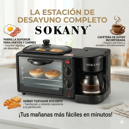 ♨️ SincroCook | Horno 3 en 1 | "Desayuno completo y tiempo optimizado."