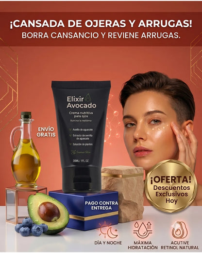 🥑 Contorno De Ojos De Aguacate Y Retinol | "Reduce bolsas, ojeras y mirada cansada"