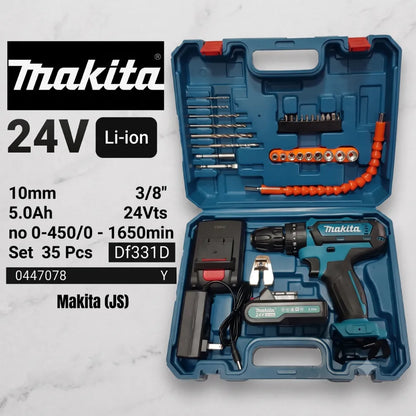 🛠️ A480 Taladro Inalámbrico 24V Kit 35 Pcs | "Solución completa para tu hogar y trabajo pesado"