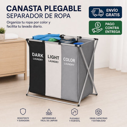 Canasta Plegable | "Organiza por Color y Mantén tu Hogar Impecable"