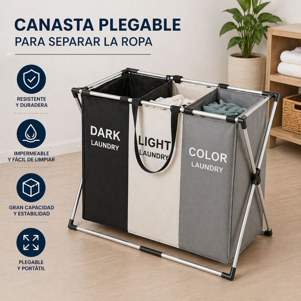 Canasta Plegable | "Organiza por Color y Mantén tu Hogar Impecable"